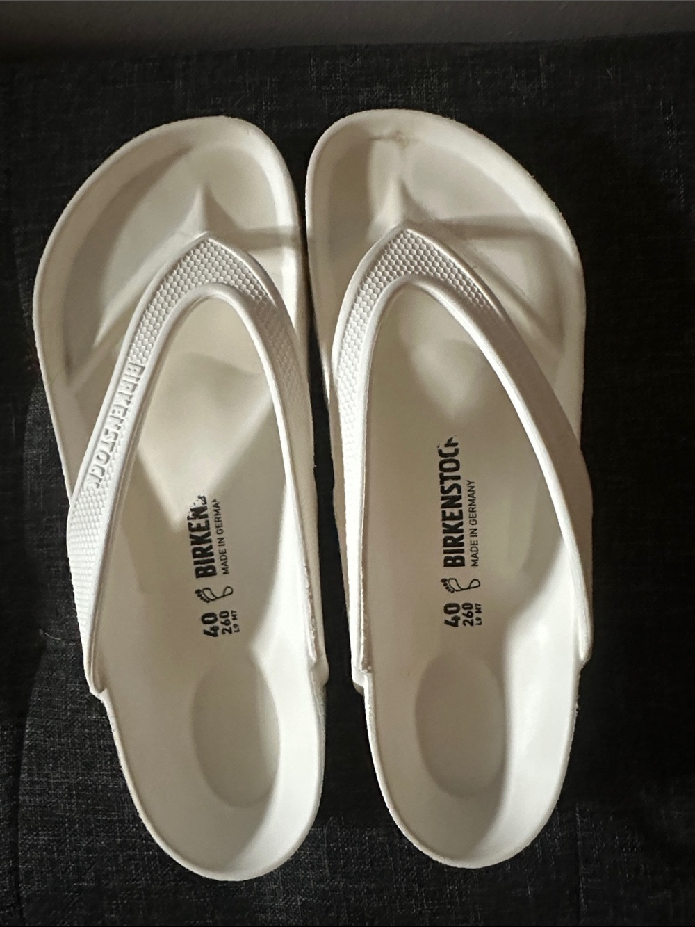 Birkenstock White EVA Flip Flop Sandals for Women